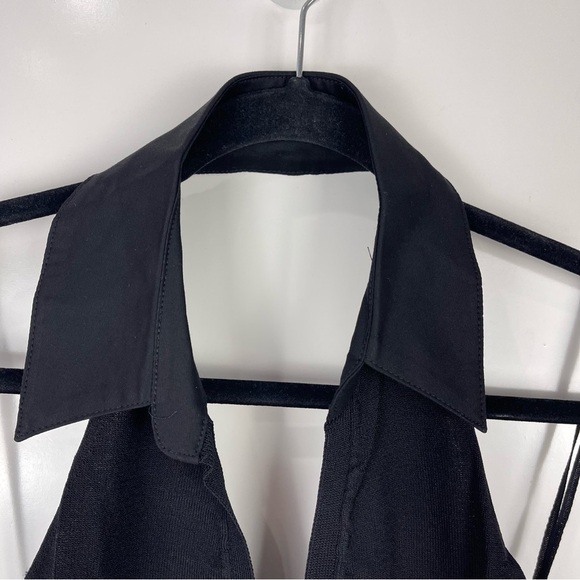 NEW Tuckernuck Nadia Halterneck Polo Shirt Black Sleeveless Size Small Preppy - Picture 4 of 9